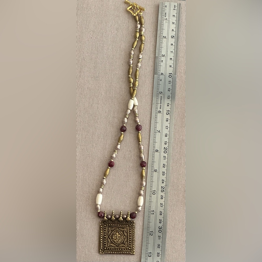 26 inch African Inspired bead necklace NWOT - Picture 11 of 11
